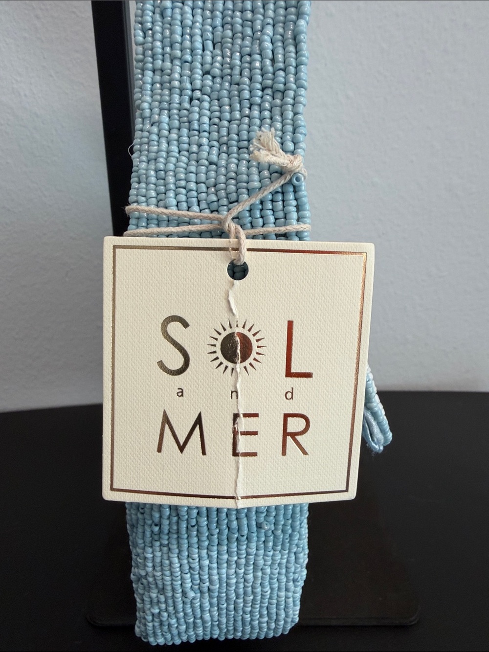 Sol & Mer | Summer In Paris Sky Blue Beaded Shoulder Bag - Picture 2 of 8